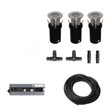 3x LED inbouw spot - 12V - 5 watt - complete set