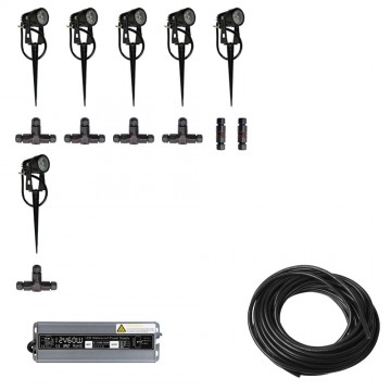 6x LED grond spot - 12V - 3 watt - complete set