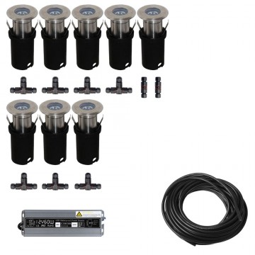 8x LED inbouw spot - 12V - 3 watt - complete set