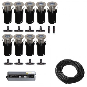 9x LED inbouw spot - 12V - 3 watt - complete set