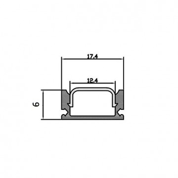 LED profiel - Met melkwitte diffuser - 2 meter - 7 x 16mm - PVC - Wit