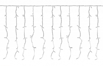 Led gordijn kerst - 10 meter - 65 strings - koud wit - 650 leds - Koppelbaar