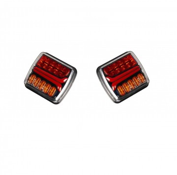 LED achterlichtcombinatie set - 12 / 24V - 4 in 1 - 34 LED - Links + rechts