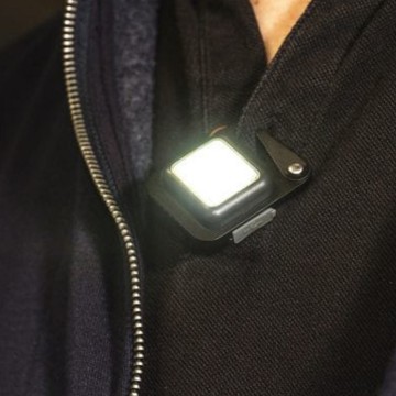 LED zaklamp sleutelhanger - Wit / rood - Oplaadbaar