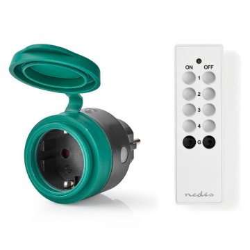 Waterdichte RF stekker met afstandsbediening - IP44 - 2300W