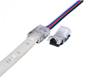 RGB Ledstrip naar kabel Connector 10mm - 4-aderig