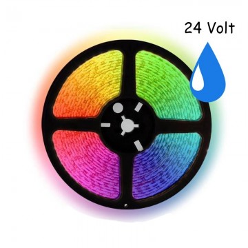 5 meter RGB led strip waterproof - IP65 - 90Leds/m - 24V