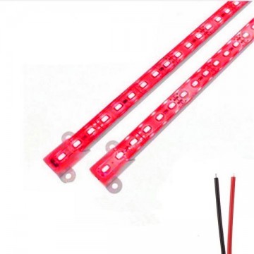 LED strip 50cm - Aluminium profiel - 12V - IP65 - Rood