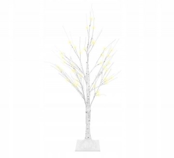 Kerstboom met LED - 180cm - 96 LEDs - Warm wit - Wit