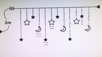 LED kerst lichtgordijn - 3 meter - 120 LEDs - Koppelbaar