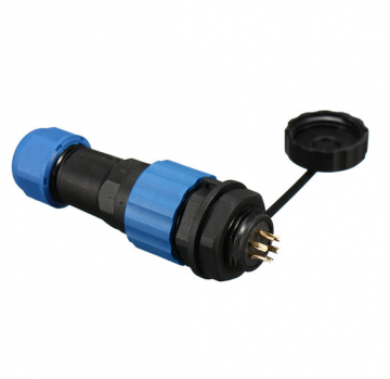 Male + socket - Waterdichte kabelverbinder - 6 aderig - IP68