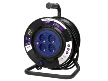Verlengsnoer met haspel - 3200W - 25 meter - 4 stopcontacten