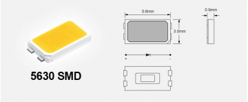 1 meter - warm wit rigide Strip - 5630 - 12 volt3