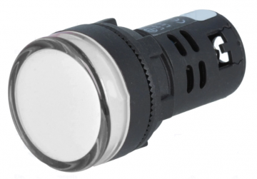 Controlelampje - LED indicator - 230V - 22mm - Wit