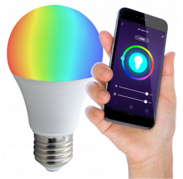 Smart lamp E27 - RGB + warm wit / koud wit - TUYA