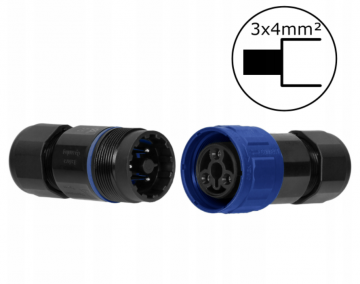 Waterdichte kabelverbinder - UL94 V2 - 3 aderig - 24A
