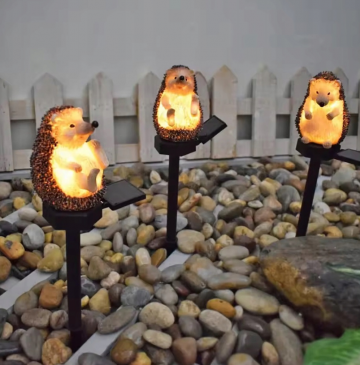 Solar LED mini egel - Neutraal wit - Met schemersensor en prikpen