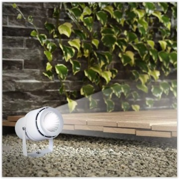 220 Volt - Tuinlamp - Warm wit - 12 Watt - Witte behuizing - Grond spot