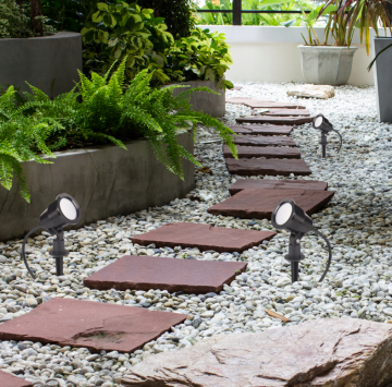 LED mini grondspot - 230V - Warm wit - 22cm - Met prikpen