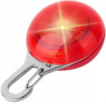 Honden halsband lampje - Op hangertje - Rood