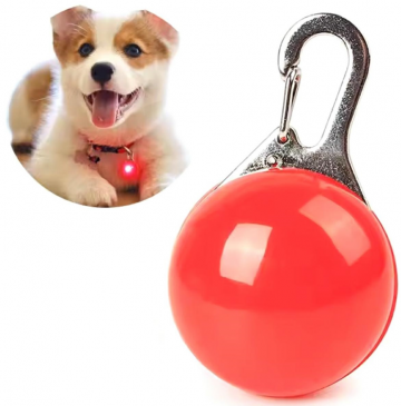 Honden halsband lampje - Op hangertje - Rood