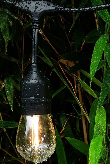 Prikkabel met hanglampen - 5 meter - 10 lampen - Koppelbaar - Warm wit - 24V