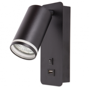 LED leeslamp - 55mm - USB poort - Zwart