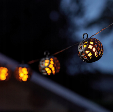 Solar LED slinger - 8 bollen - Flame effect