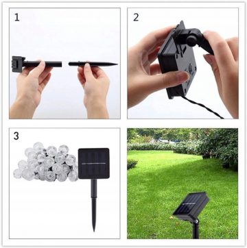 Kerst slinger solar - 20 LEDs - 485cm