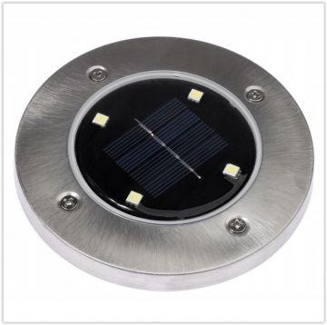 Solar 4 LED grondspot - 0,4 Watt - koud wit - schemersensor - set 4 stuks