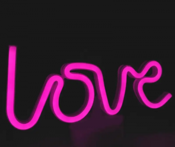 Neon LED sfeerlamp - Love - Roze - 34 x 13cm