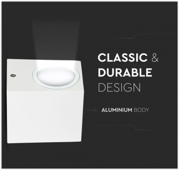 Wandlamp armatuur wit - Vierkant - GU10 fitting - 35W - IP44