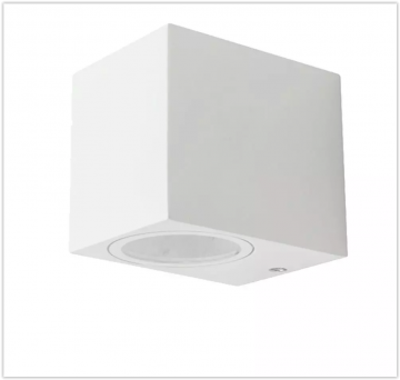 Wandlamp armatuur wit - Vierkant - GU10 fitting - 35W - IP44