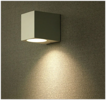 Wandlamp armatuur wit - Vierkant - GU10 fitting - 35W - IP44