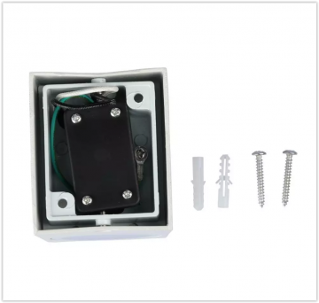 Wandlamp armatuur wit - Vierkant - GU10 fitting - 35W - IP44