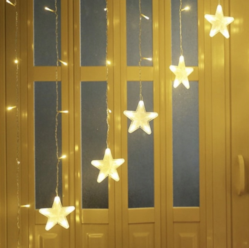 LED kerst lichtgordijn - 5,5 meter - Warm wit - 136 LED