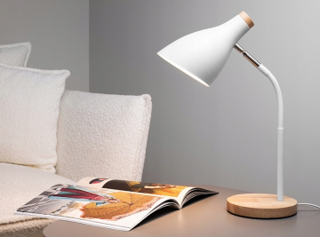 LED bureaulamp - E27 fitting - Wit