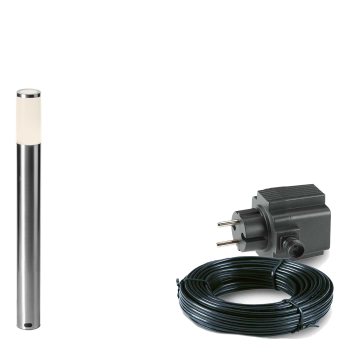 1x LED tuinpaal - 1 Watt - 12V - 600mm - complete set