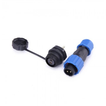 Male + socket - Waterdichte kabelverbinder - 2 aderig - IP68