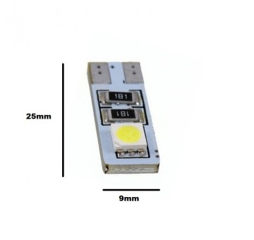 T10 - 5050 - 1 SMD - CANBUS - 2 stuks - wit