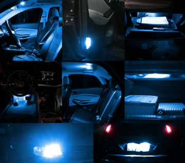 T10 LED - CANBUS - Extra fel - 6SMD - 12V - IJsblauw - Per stuk