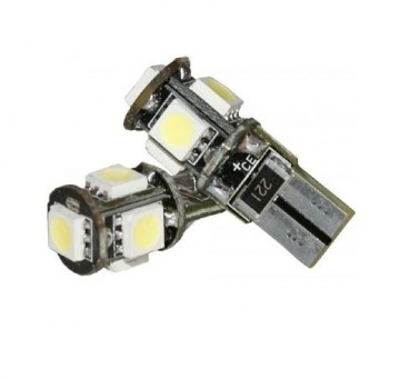 CANBUS T10 LED 5-SMD 5050 - 12V interieur lamp (error free)