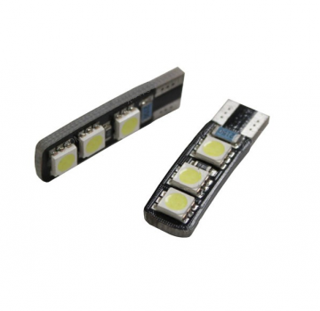 CANBUS T10 LED 6-SMD 5050 - 12V interieur lamp (error free)