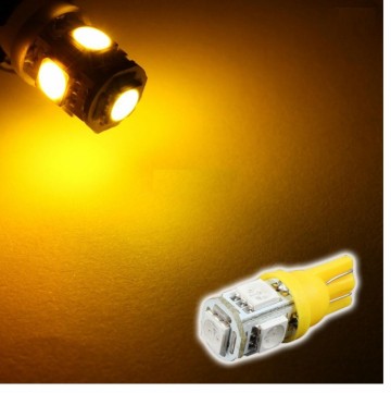 T10 LED 5-SMD ORANJE 5050 - 12V interieur lamp