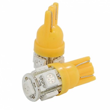 T10 LED 5-SMD ORANJE 5050 - 12V interieur lamp