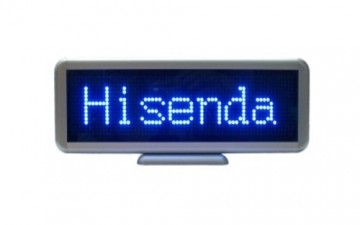LED lichtkrant 14cm x 5,5cm BLAUW display