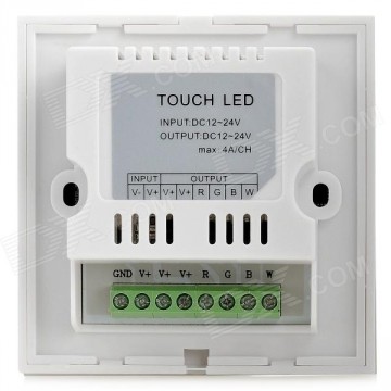 LED dimmer dual channel - wandbediening touch panel - wit