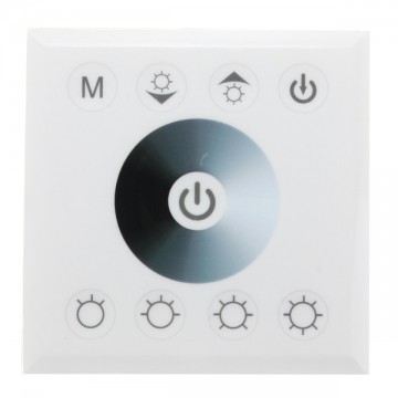 LED dimmer dual channel - wandbediening touch panel - wit