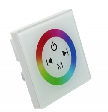 LED wandbediening Touch Panel RGB - Wit