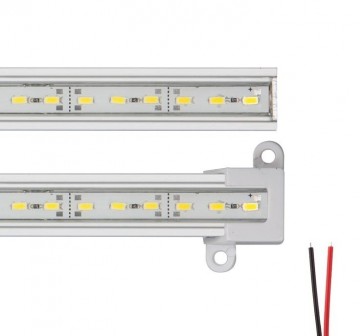 LED strip 50cm in Aluminium Profiel - outdoor IP65 - Koud Wit - 24V